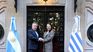 Foreign Minister Omar Paganini and the former Argentine Foreign Minister, Diana Mondino. Foreign Minister Omar Paganini and the former Argentine Foreign Minister, Diana Mondino.