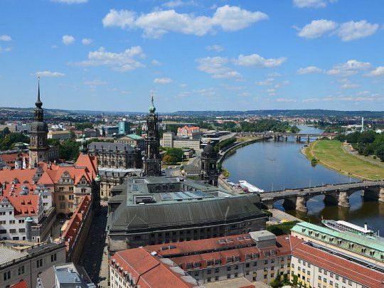 La ciudad de Dresde, capital de la región de Sajonia.