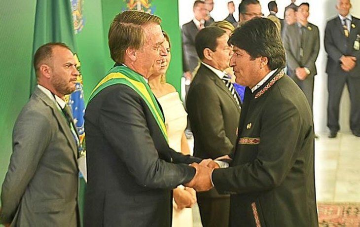 Jair Bolsonaro y Evo Morales.