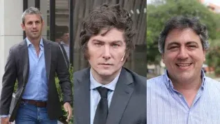 Martín Menem, Javier Milei﻿ y Francisco Paoltroni.