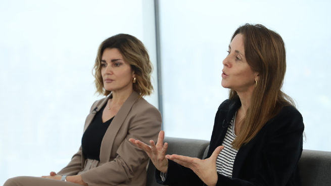 Carolina Langan, de Genneia; y Claudia Kalinec, de Grupo Pelco.