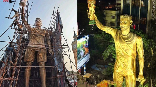 Lionel Messi inaugurará una estatua de 21 metros en su honor en India Lionel Messi inaugurará una estatua de 21 metros en su honor en India