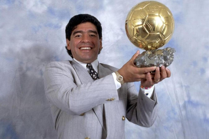 Diego Maradona with the Ballon d'Or Diego Maradona with the Ballon d'Or