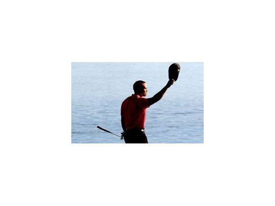 Tiger Woods festejó después de mucho tiempo.