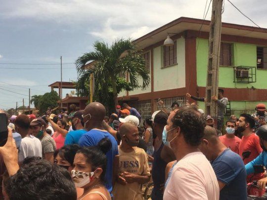 Imágenes de la protesta en Güira de Melena, Cuba.