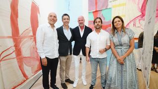 Pablo Monsuárez, Román Viñoly, Giuseppe Cipriani, Luis Lacalle Pou y Virginia Cervieri.
