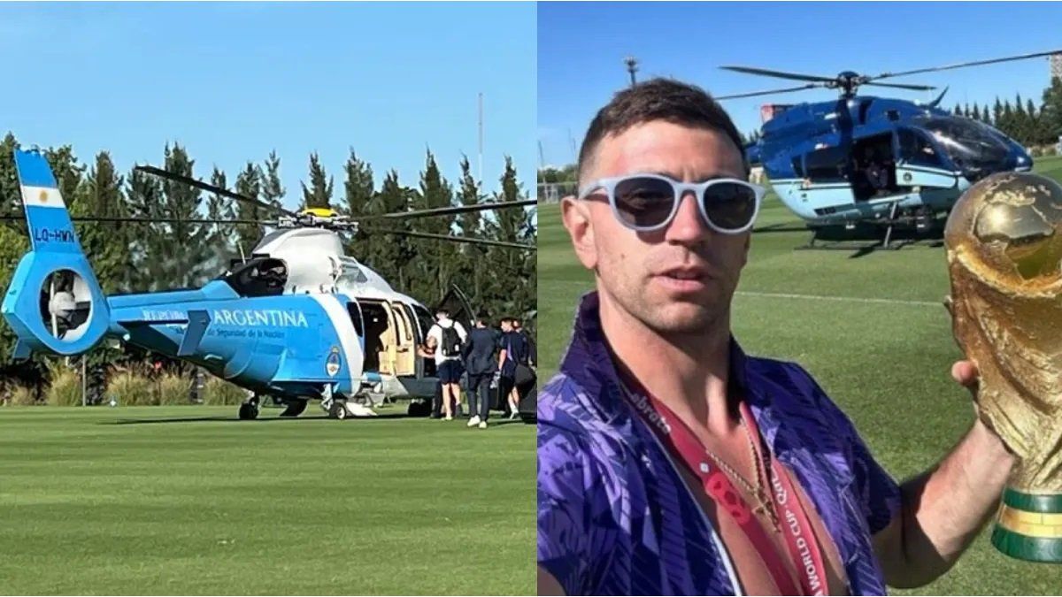 Will the national team players travel by helicopter to the Monumental?