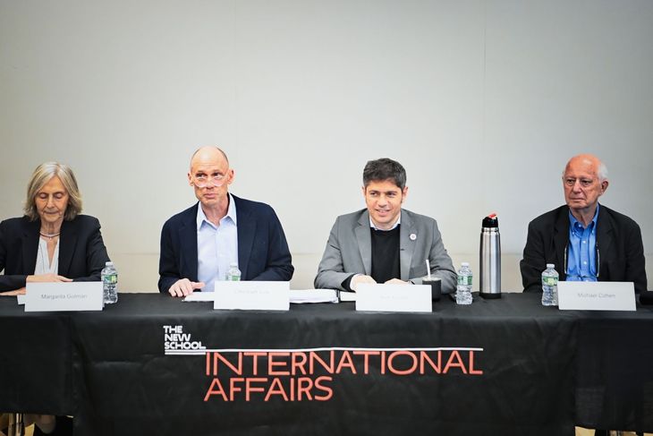 Axel Kicillof encabezó la charla en The New School, de Nueva York. Axel Kicillof encabezó la charla en The New School, de Nueva York.