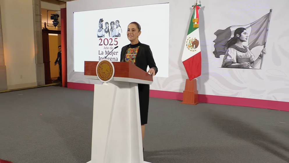 Claudia Sheinbaum en la Mañanera de este lunes..