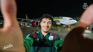 Ibrahim Maza luego de aterrizar en Estados Unidos para disputar el Mundial 2026 con Argelia. Ibrahim Maza luego de aterrizar en Estados Unidos para disputar el Mundial 2026 con Argelia.