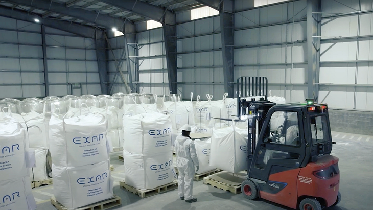 EXAR alcanzó en 2024 el objetivo de 25.000 toneladas de carbonato de litio.