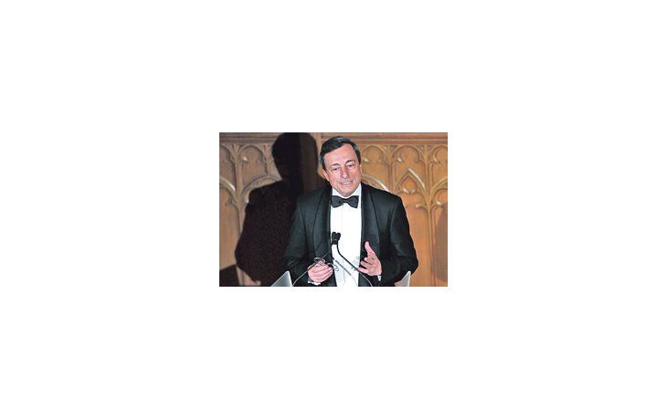 El presidente del Banco Central Europeo, Mario Draghi, disertó ayer sobre el futuro de la banca europea en plena City londinense.