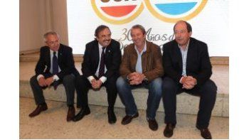 De izq. a der.: Mario Barletta, Ricardo Alfonsín, Julio Cobos y Ernesto Sanz.