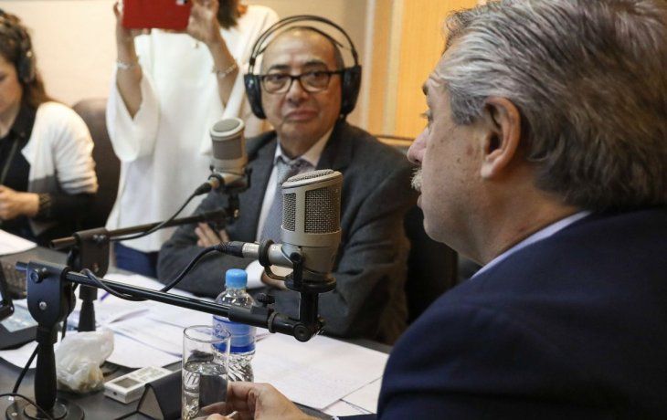 Recuerdo. Alberto Fernández y Mario Pereyra, en 2019.