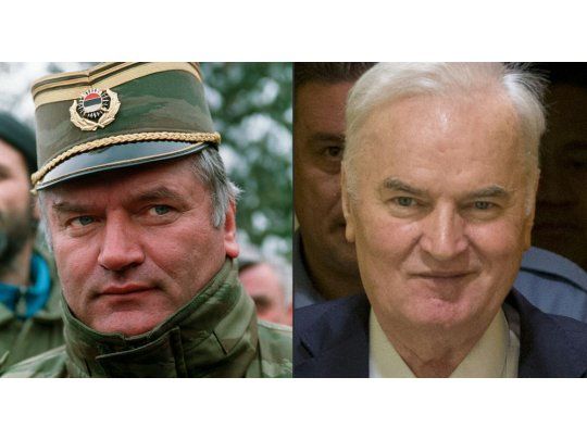 Ratko Mladic en 1994 y hoy