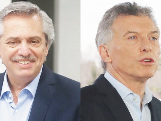 Alberto Fern&aacute;ndez y Mauricio Macri.