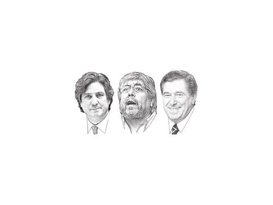 Amado Boudou, Hugo Moyano, Juan Carlos Sacco