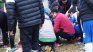 The moment in which medical personnel try to revive the deceased man The moment in which medical personnel try to revive the deceased man