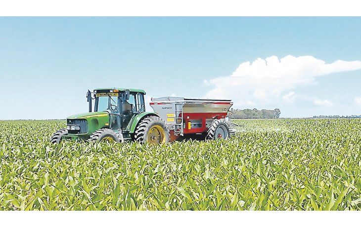Incremento. La aplicación de fertilizantes para los cultivos de trigo y cebada superó las 1,53 millones de toneladas.