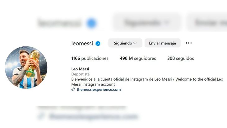 Lionel Messi's new profile photo on Instagram. Lionel Messi's new profile photo on Instagram.