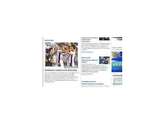La portada de El Pais de Uruguay.