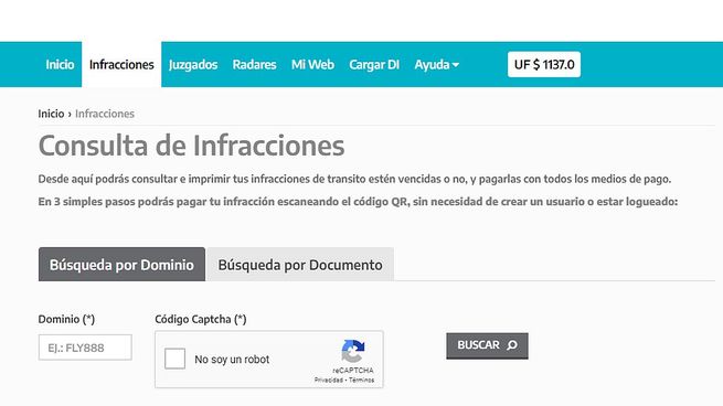 Para saber si tenés infracciones en la provincia de Buenos Aires hay que ingresar a la web y consultar por la patente del auto o DNI. 
