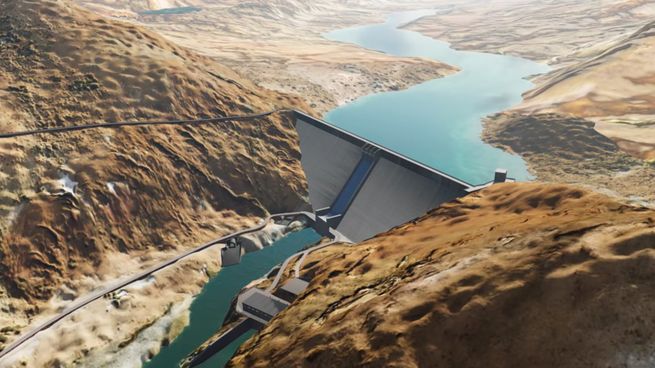 La obra hídrica Portezuelo del Viento brindará energía a unos 130 mil habitantes.