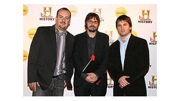 Cesar Coletti, Director de Marketing de History, Felipe Pigna y Miguel Brailovsky, VP de Programación.