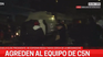 A man attacked a C5N reporter outside the Venezuelan Embassy.