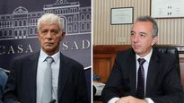 El Ministro de Justicia Mariano Cúneo Libarona, y juez Marcelo Bailaque.