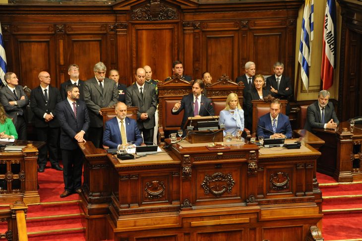 El presidente Luis Lacalle Pou destacó los principales logros del gobierno uruguayo durante los últimos cuatro años. El presidente Luis Lacalle Pou destacó los principales logros del gobierno uruguayo durante los últimos cuatro años.