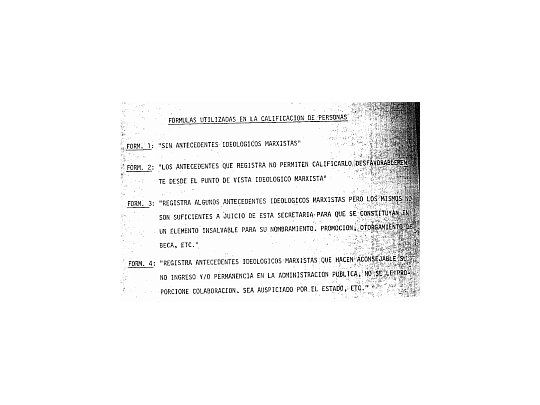 Revelan detalles de las listas negras de la dictadura