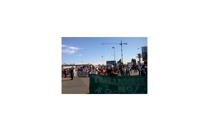 Importantes demoras para llegar al aeropuerto. Imagen C5N.