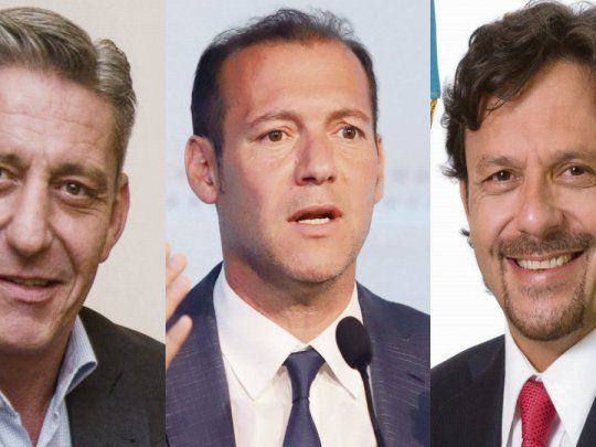 Mariano Arcioni, Omar Gutiérrez y Gustavo Sáenz.