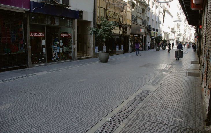 Fantasmal. Hoy en el centro de la Ciudad de Buenos Aires hay muy poco movimiento por falta de oficinistas y turistas.