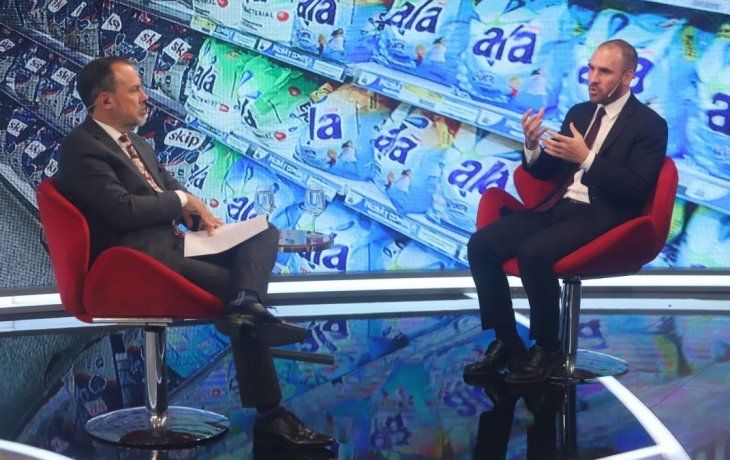 El ministro de Economía, Martín Guzmán, en Minuto Uno, por C5N.