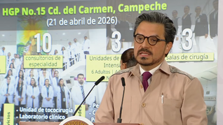 Zoé Robledo en la Mañanera de este martes. Zoé Robledo en la Mañanera de este martes.