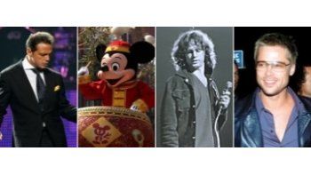 Luis Miguel, Mickey Mouse, Jim Morrison y Brad Pitt.