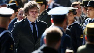 Javier Milei durante un acto por el aniversario de la recuperación de las Islas Malvinas. Javier Milei durante un acto por el aniversario de la recuperación de las Islas Malvinas.