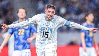 Federico Valverde es uno de los más valiosos en el Uruguay vs. Inglaterra de hoy. Federico Valverde es uno de los más valiosos en el Uruguay vs. Inglaterra de hoy.