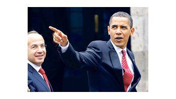 ámbito.com | Barack Obama ayer en Guadalajara, en la cumbre que compartió con el mexicano Felipe Calderón (también en la foto) y el canadiense Stephen Harper.