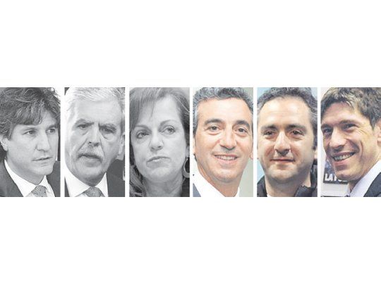 Amado Boudou, Julio De Vido, Nilda Garré, Florencio Randazzo, Andrés Larroque, Juan M. Abal Medina