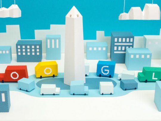 Google homenajeó al Obelisco porteño con un doodle.