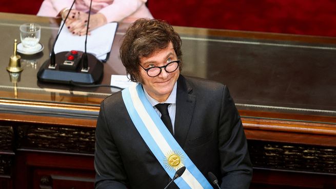 Javier Milei, presidente de Argentina, el día de su asunción.