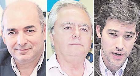 Alejandro Tullio, Federico Pinedo y Adrián Pérez
