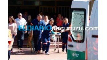 La señora es traslada al hospital de Curuzú Cuatiá.