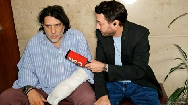 Habló el hombre al que le cayó un vidrio en la cabeza en Palermo.