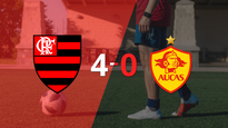 flamengo fue contundente y goleo 4-0 a aucas