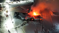 El incendio en la escuela de Caviahue.