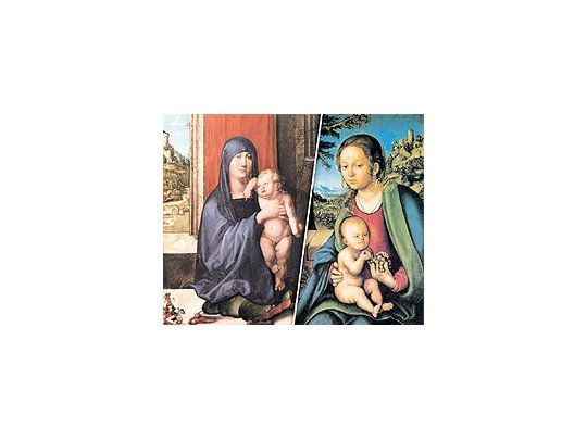 Las obras de Alberto Durero (izquierda) y Lucas Cranach el Viejo (derecha) son el núcleo central de la primera muestra que España consagra al Renacimiento alemán en forma global.